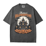 Mama’s Halloweentown Comfort Colors T-Shirt or Crewneck Sweatshirt – Haunted House Pumpkin Halloween Mom Shirt - Woven Mama