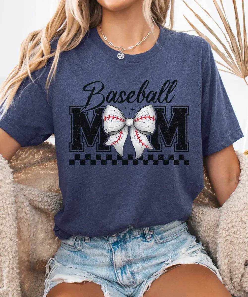 Retro Baseball Mom T-Shirt or Sweatshirt – Vintage Style Mom Game Day Outfit - Woven Mama