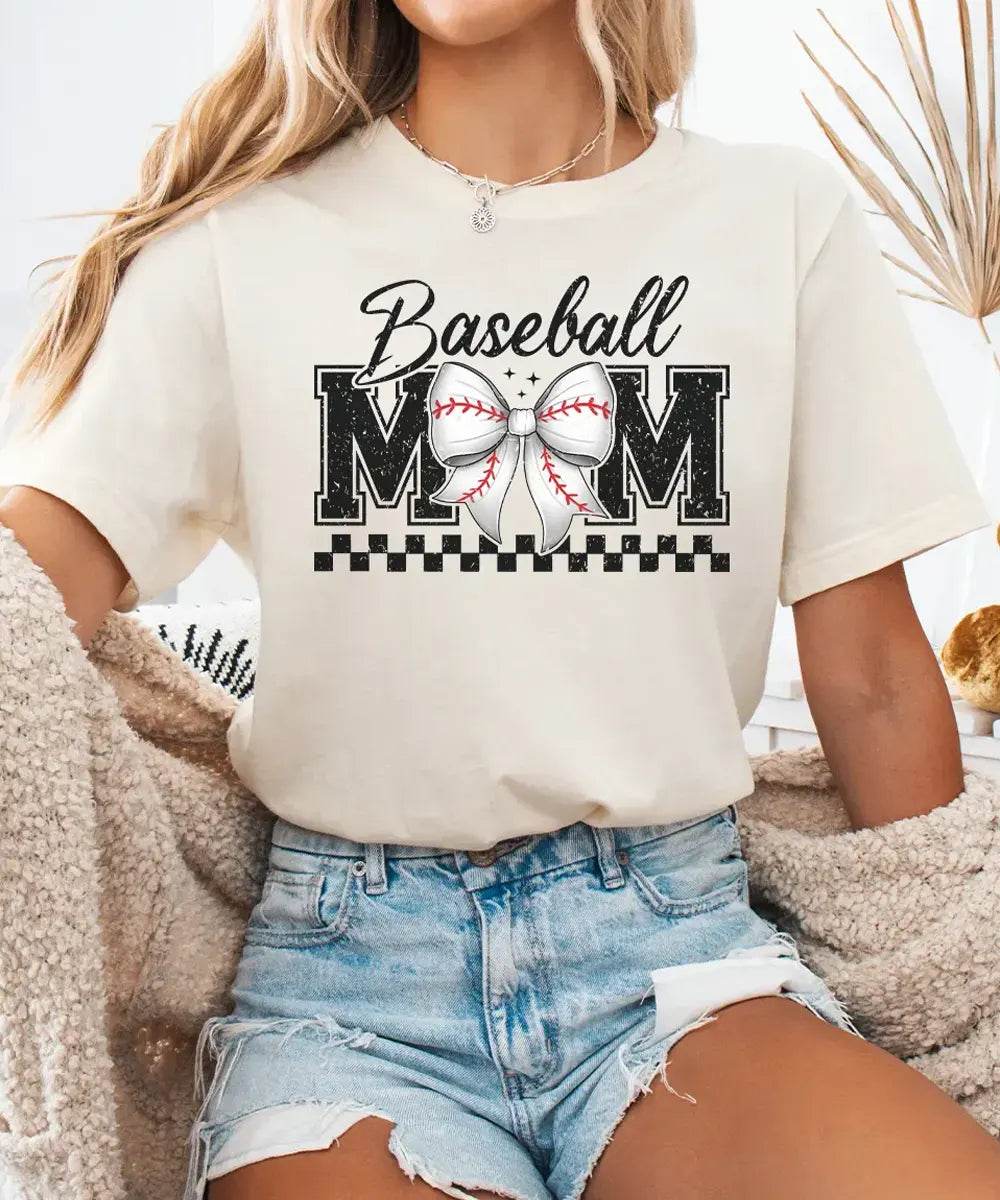 Retro Baseball Mom T-Shirt or Sweatshirt – Vintage Style Mom Game Day Outfit - Woven Mama