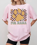 Retro Floral Fur Mama Shirt – Dog Mom Comfort Colors® Tee or Sweatshirt - Woven Mama