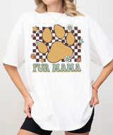 Retro Floral Fur Mama Shirt – Dog Mom Comfort Colors® Tee or Sweatshirt - Woven Mama