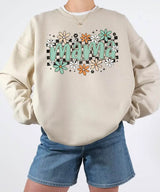 Retro Floral Mama Shirt – Vintage Floral Mom Comfort Colors® Tee or Crewneck Sweatshirt - Woven Mama