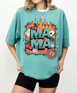 Mama T-Shirt – Vintage Wild Fire Comfort Colors Tee for Cool Moms - Woven Mama