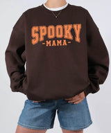 Spooky Mama Comfort Colors® T-Shirt or Crewneck Sweatshirt – Halloween Mom Shirt - Woven Mama