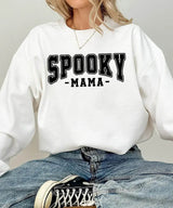 Spooky Mama Comfort Colors® T-Shirt or Crewneck Sweatshirt – Halloween Mom Shirt - Woven Mama