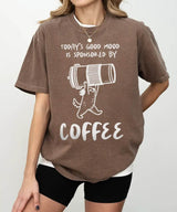 Today’s Good Mood Is Sponsored by Coffee T-Shirt | Cozy Coffee Lover Tee for Moms - Woven Mama