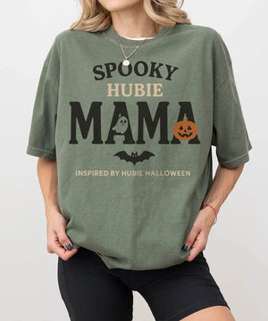Spooky Hubie Mama Halloween Comfort Colors® T-Shirt or Crewneck Sweatshirt - Woven Mama