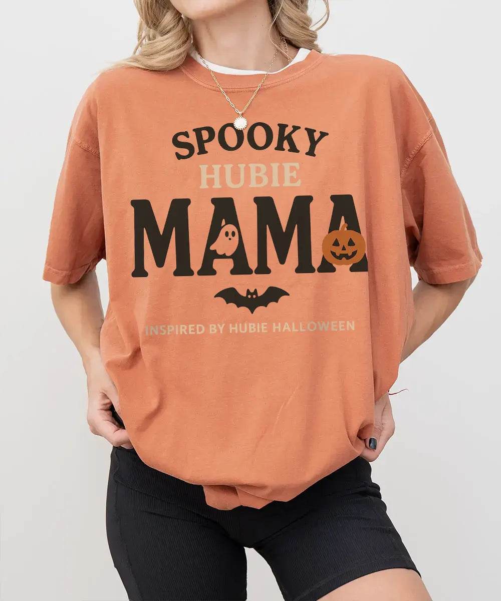 Spooky Hubie Mama Halloween Comfort Colors® T-Shirt or Crewneck Sweatshirt - Woven Mama