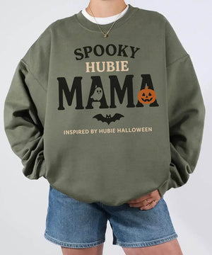 Spooky Hubie Mama Halloween Comfort Colors® T-Shirt or Crewneck Sweatshirt - Woven Mama