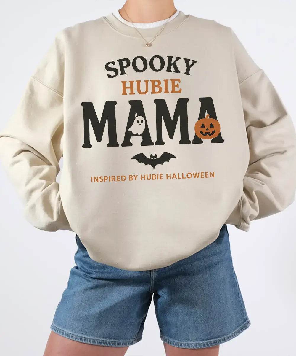 Spooky Hubie Mama Halloween Comfort Colors® T-Shirt or Crewneck Sweatshirt - Woven Mama