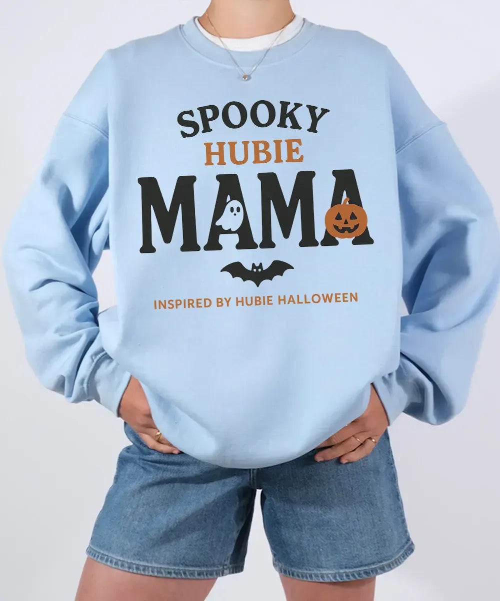 Spooky Hubie Mama Halloween Comfort Colors® T-Shirt or Crewneck Sweatshirt - Woven Mama