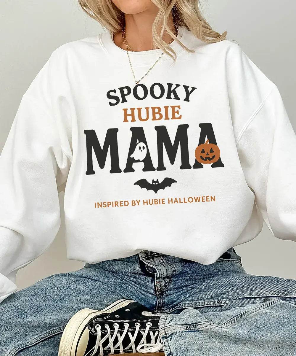 Spooky Hubie Mama Halloween Comfort Colors® T-Shirt or Crewneck Sweatshirt - Woven Mama