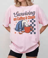 Surviving on Coffee & Chaos Retro Comfort Colors® Shirt – Funny Mom Tee or Sweatshirt - Woven Mama