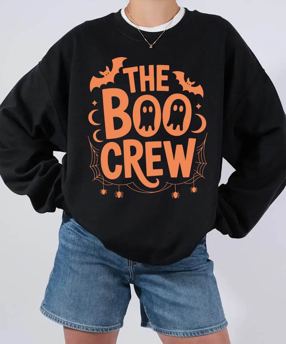 The Boo Crew Comfort Colors® T-Shirt or Crewneck Sweatshirt – Halloween Ghosts Matching Family Shirt - Woven Mama