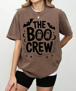 The Boo Crew Comfort Colors® T-Shirt or Crewneck Sweatshirt – Halloween Ghosts Matching Family Shirt - Woven Mama