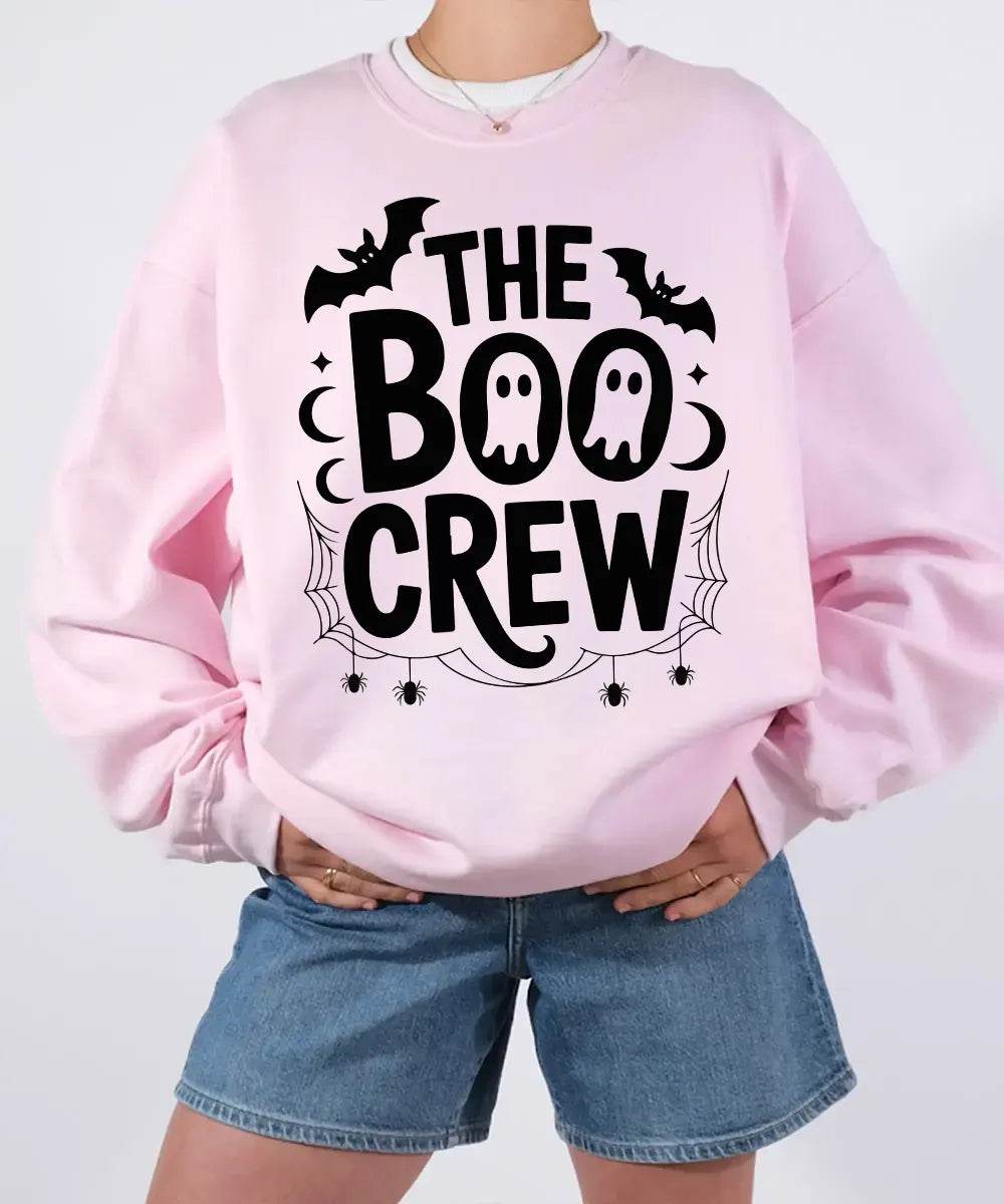The Boo Crew Comfort Colors® T-Shirt or Crewneck Sweatshirt – Halloween Ghosts Matching Family Shirt - Woven Mama