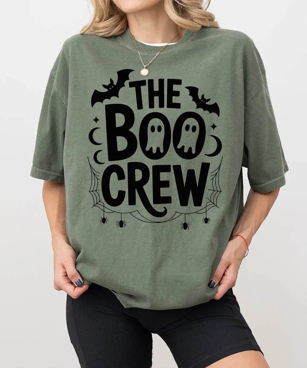 The Boo Crew Comfort Colors® T-Shirt or Crewneck Sweatshirt – Halloween Ghosts Matching Family Shirt - Woven Mama