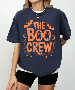The Boo Crew Comfort Colors® T-Shirt or Crewneck Sweatshirt – Halloween Ghosts Matching Family Shirt - Woven Mama