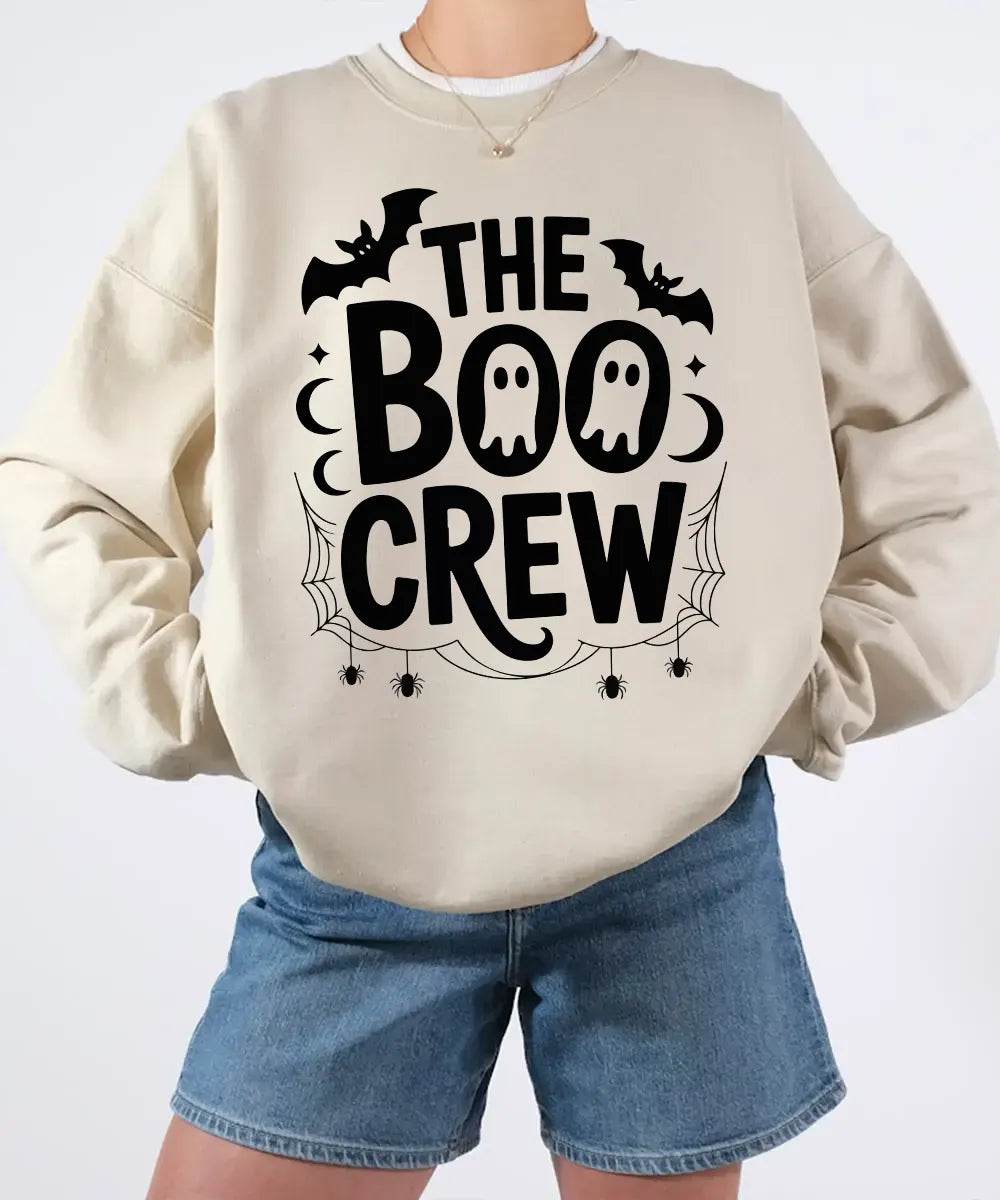 The Boo Crew Comfort Colors® T-Shirt or Crewneck Sweatshirt – Halloween Ghosts Matching Family Shirt - Woven Mama