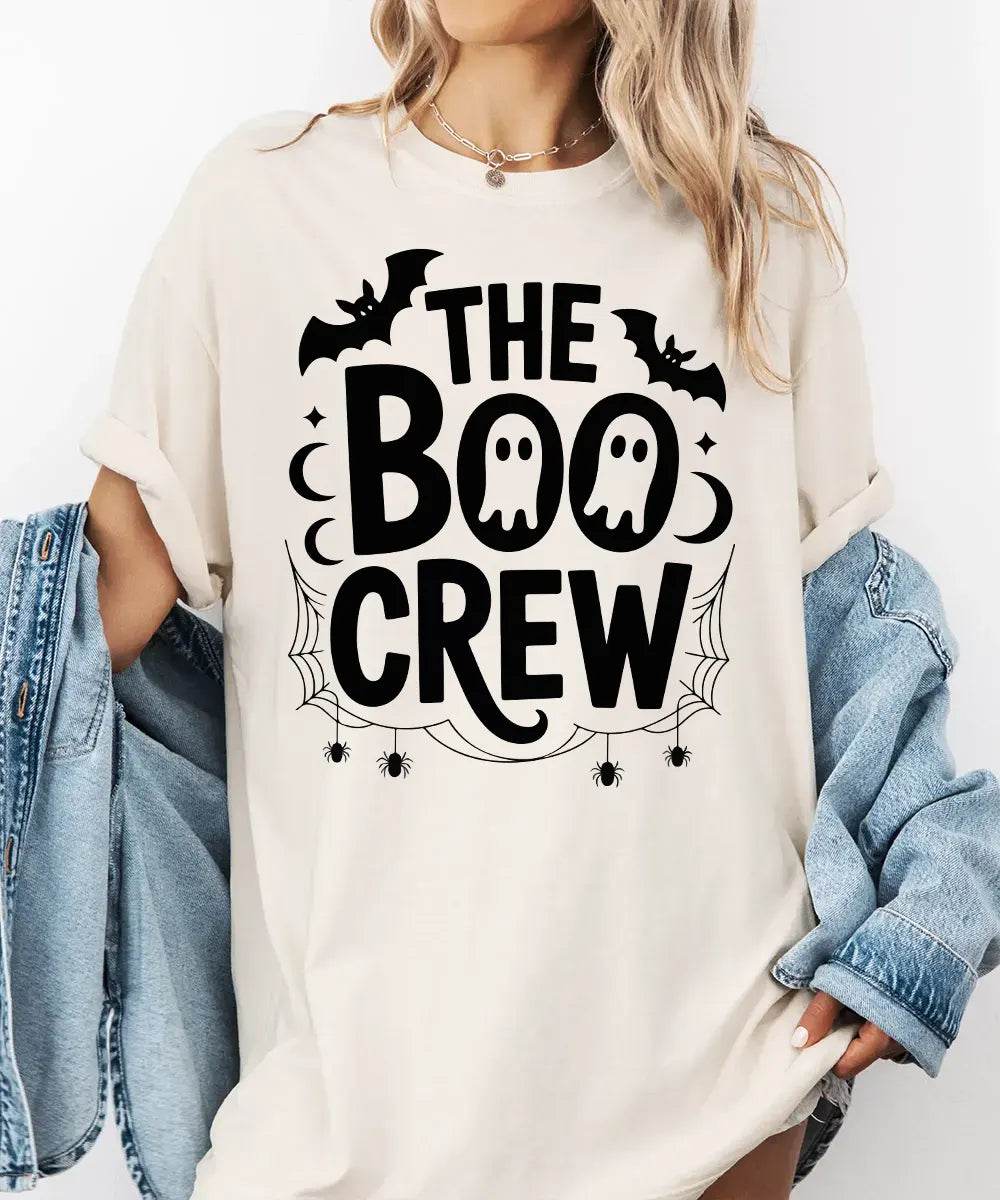 The Boo Crew Comfort Colors® T-Shirt or Crewneck Sweatshirt – Halloween Ghosts Matching Family Shirt - Woven Mama