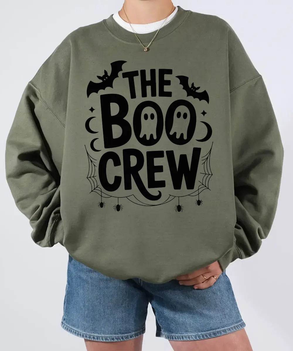 The Boo Crew Comfort Colors® T-Shirt or Crewneck Sweatshirt – Halloween Ghosts Matching Family Shirt - Woven Mama