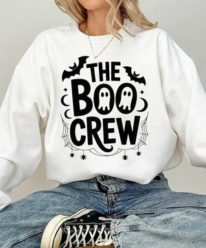The Boo Crew Comfort Colors® T-Shirt or Crewneck Sweatshirt – Halloween Ghosts Matching Family Shirt - Woven Mama