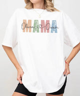 Custom Mama Comfort Colors® T-Shirt – Personalized with Kids’ Names - Woven Mama