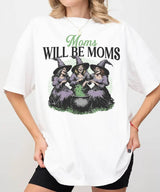 Moms Will Be Moms Comfort Colors T-Shirt or Crewneck Sweatshirt – Witchy Halloween Mom Shirt - Woven Mama