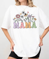 Colorful MAMA Comfort Colors T-Shirt – Floral Mom Shirt - Woven Mama
