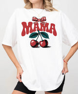 Mama T-Shirt – Sweet Cherry Coquette Comfort Colors Tee for Moms - Woven Mama