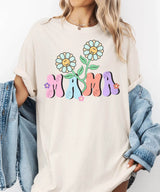 Colorful MAMA Comfort Colors® T-Shirt – Floral Mom Shirt - Woven Mama