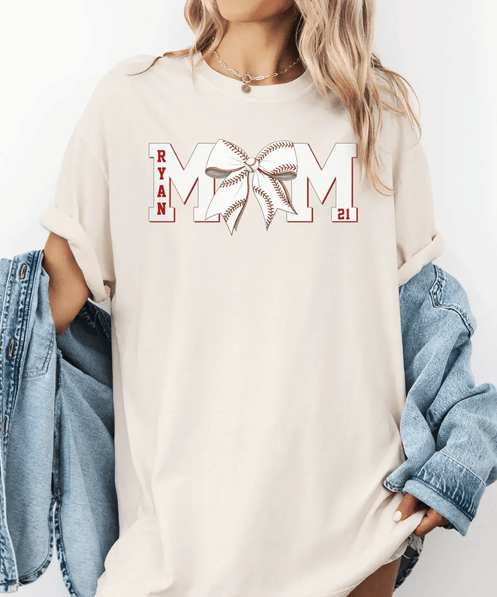 Custom Baseball T-Shirt – Personalized Player Name & Number Tee - Woven Mama