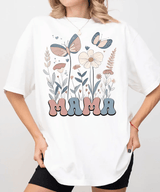 MAMA Comfort Colors® T-Shirt – Butterfly & Wildflower Mom Shirt - Woven Mama