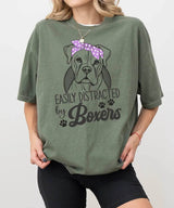 Easily Distracted by Boxers Shirt – Funny Dog Mom Comfort Colors® Tee or Sweatshirt - Woven Mama