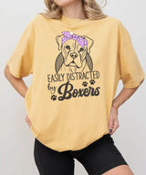 Easily Distracted by Boxers Shirt – Funny Dog Mom Comfort Colors® Tee or Sweatshirt - Woven Mama