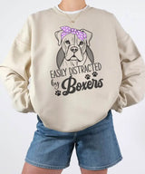 Easily Distracted by Boxers Shirt – Funny Dog Mom Comfort Colors® Tee or Sweatshirt - Woven Mama
