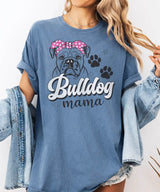 Bulldog Mama Shirt – Cute Dog Mom Comfort Colors® Tee or Sweatshirt - Woven Mama