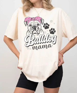 Bulldog Mama Shirt – Cute Dog Mom Comfort Colors® Tee or Sweatshirt - Woven Mama