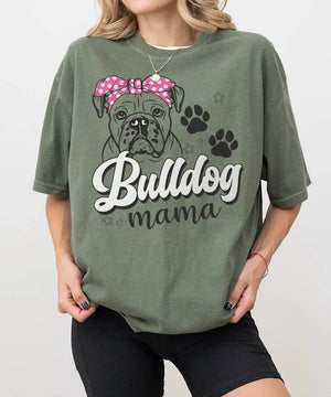 Bulldog Mama Shirt – Cute Dog Mom Comfort Colors® Tee or Sweatshirt - Woven Mama