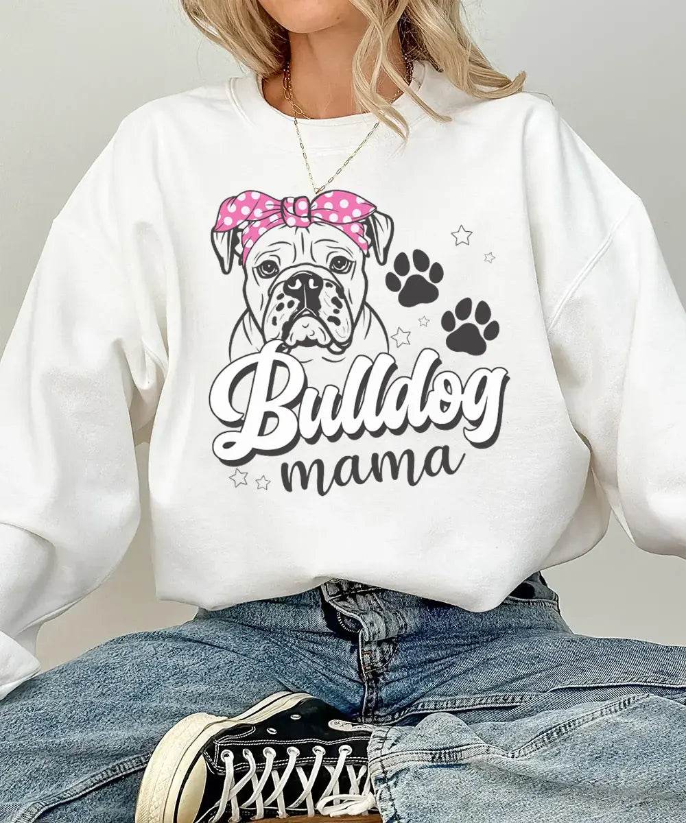 Bulldog Mama Shirt – Cute Dog Mom Comfort Colors® Tee or Sweatshirt - Woven Mama