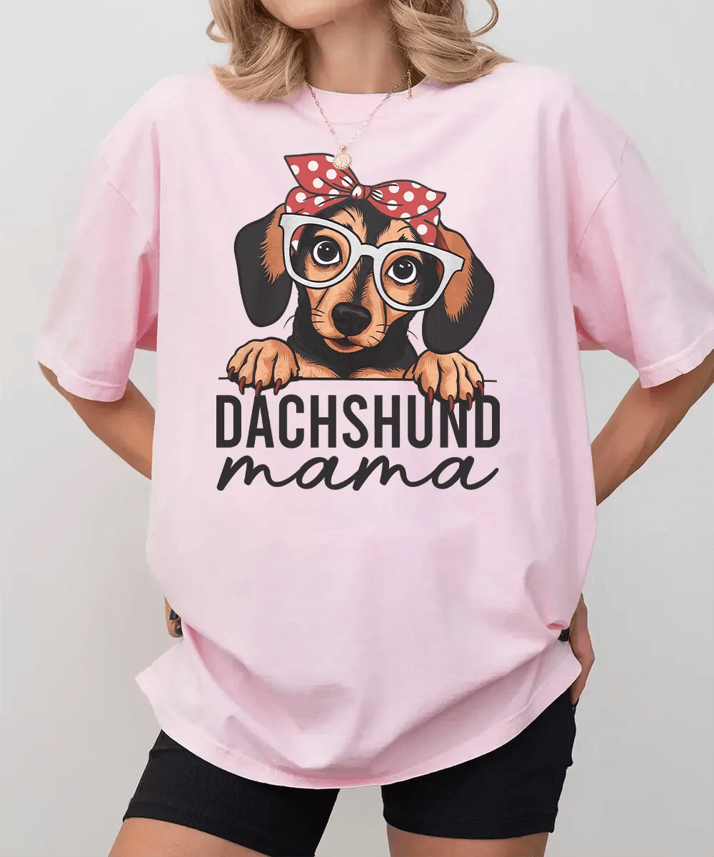 Dachshund Mama Shirt – Cute Dog Mom Comfort Colors® Tee or Sweatshirt - Woven Mama