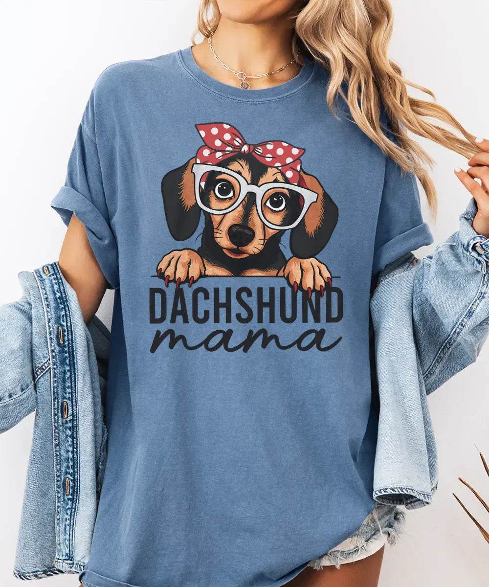 Dachshund Mama Shirt – Cute Dog Mom Comfort Colors® Tee or Sweatshirt - Woven Mama