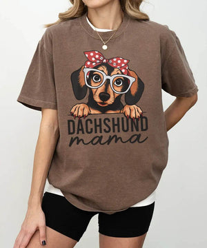 Dachshund Mama Shirt – Cute Dog Mom Comfort Colors® Tee or Sweatshirt - Woven Mama