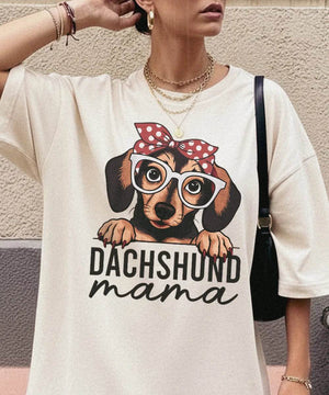 Dachshund Mama Shirt – Cute Dog Mom Comfort Colors® Tee or Sweatshirt - Woven Mama