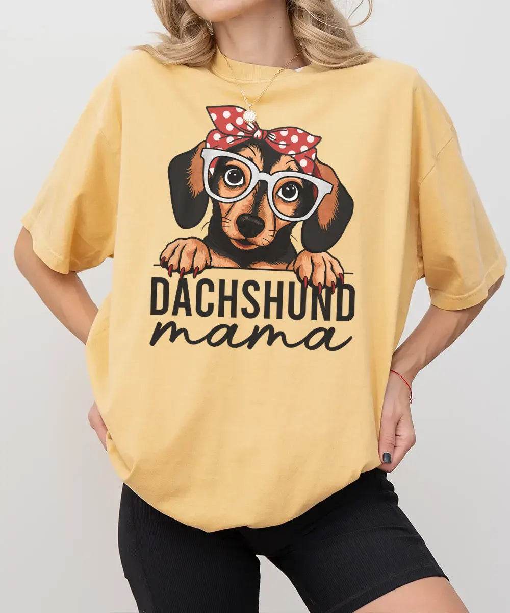 Dachshund Mama Shirt – Cute Dog Mom Comfort Colors® Tee or Sweatshirt - Woven Mama