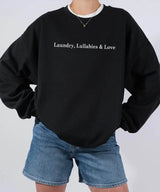 Laundry Lullabies & Love Shirt – Minimalist Momlife Comfort Colors® Tee or Sweatshirt - Woven Mama