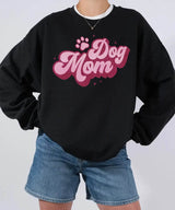 Retro Glitter Dog Mom Shirt – Printed Glitter Effect Comfort Colors® Tee or Sweatshirt - Woven Mama