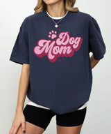 Retro Glitter Dog Mom Shirt – Printed Glitter Effect Comfort Colors® Tee or Sweatshirt - Woven Mama