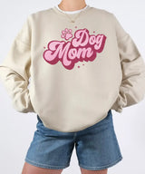 Retro Glitter Dog Mom Shirt – Printed Glitter Effect Comfort Colors® Tee or Sweatshirt