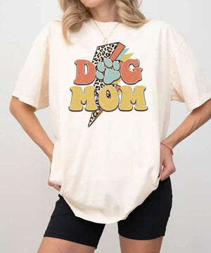 Retro Leopard Dog Mom Shirt – Trendy Animal Print Dog Mom Comfort Colors® Tee or Sweatshirt - Woven Mama
